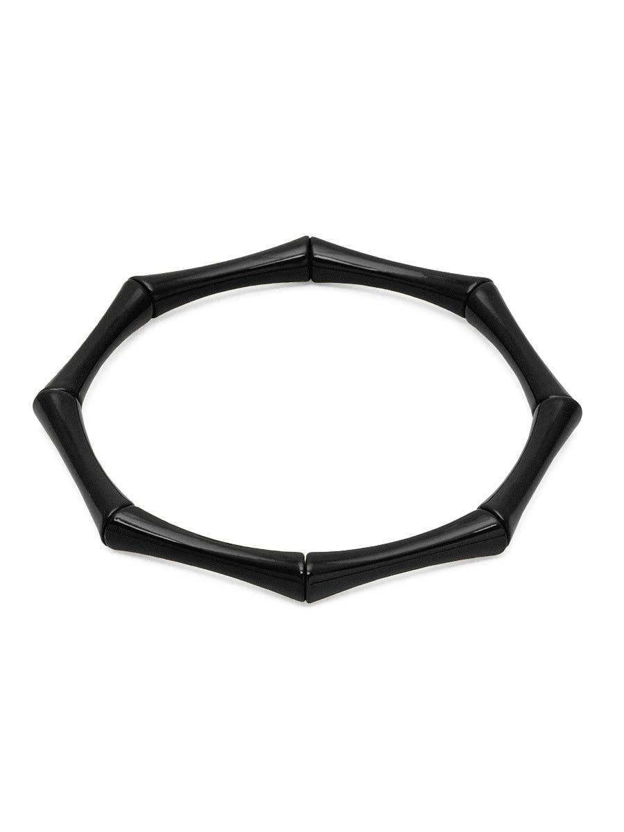 Enamel Bamboo Bracelet - Emerald