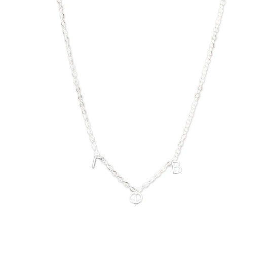 GPhi Silver Letter Necklace