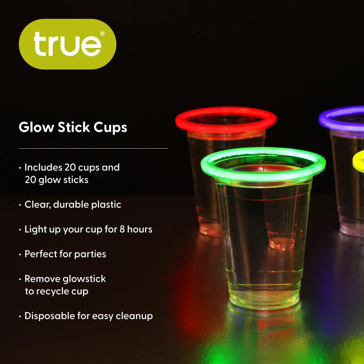 Glow Stick Cups - Set of 20