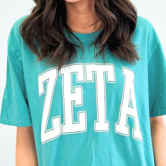 Varsity Arch Puff Tee - ZTA
