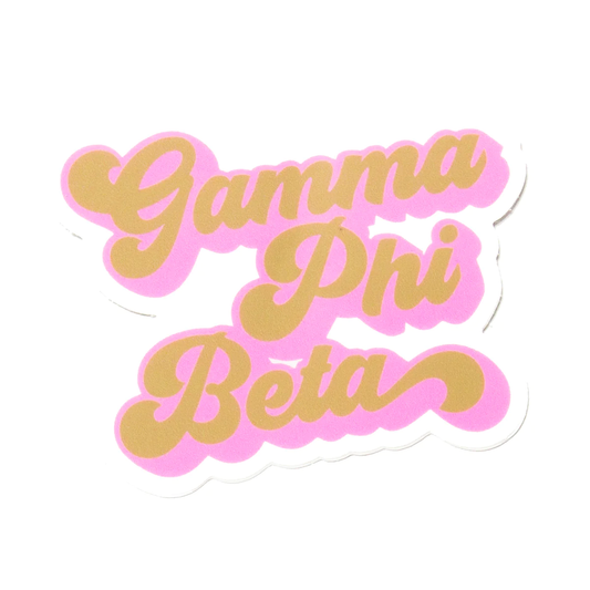 Retro Decal Sticker - Gamma Phi Beta