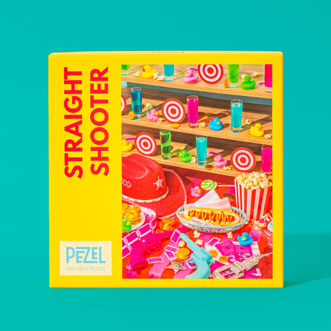 🎪🎟️Straight Shooter 🍿🔫| 1000 Piece Puzzle w/ Canvas Bag