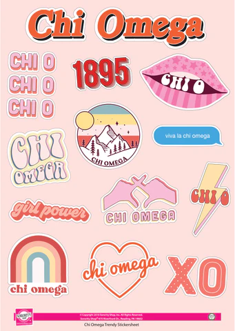 All Sorority Girl Power Sticker Sheet
