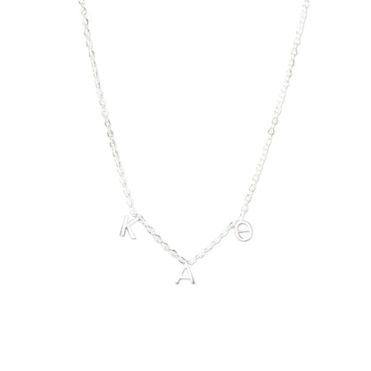 Theta Silver Letter Necklace