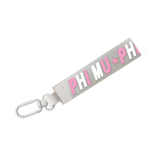 Phi Mu Silicone Keychain