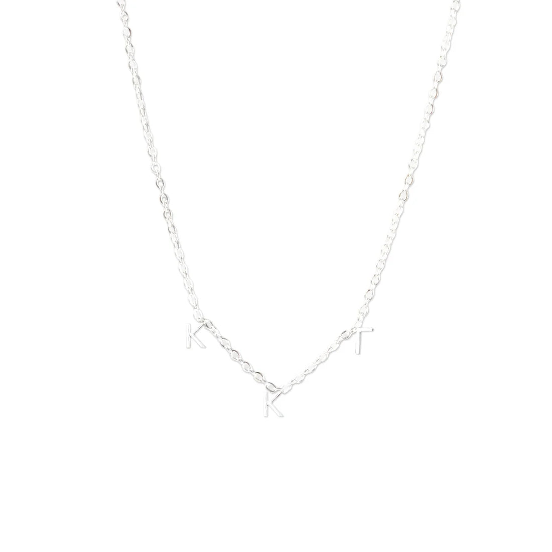 KKG Silver Letter Necklace