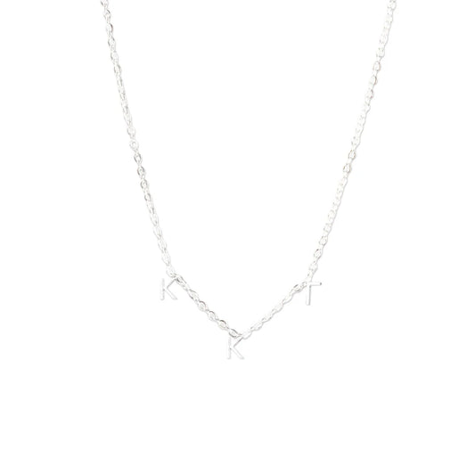 KKG Silver Letter Necklace