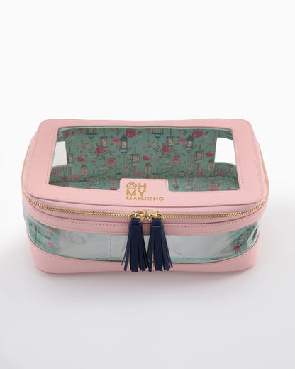 Mahjong Tile Storage Bag - Light Pink