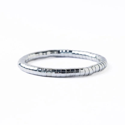 Lucille Round Stretch Bracelet - Silver