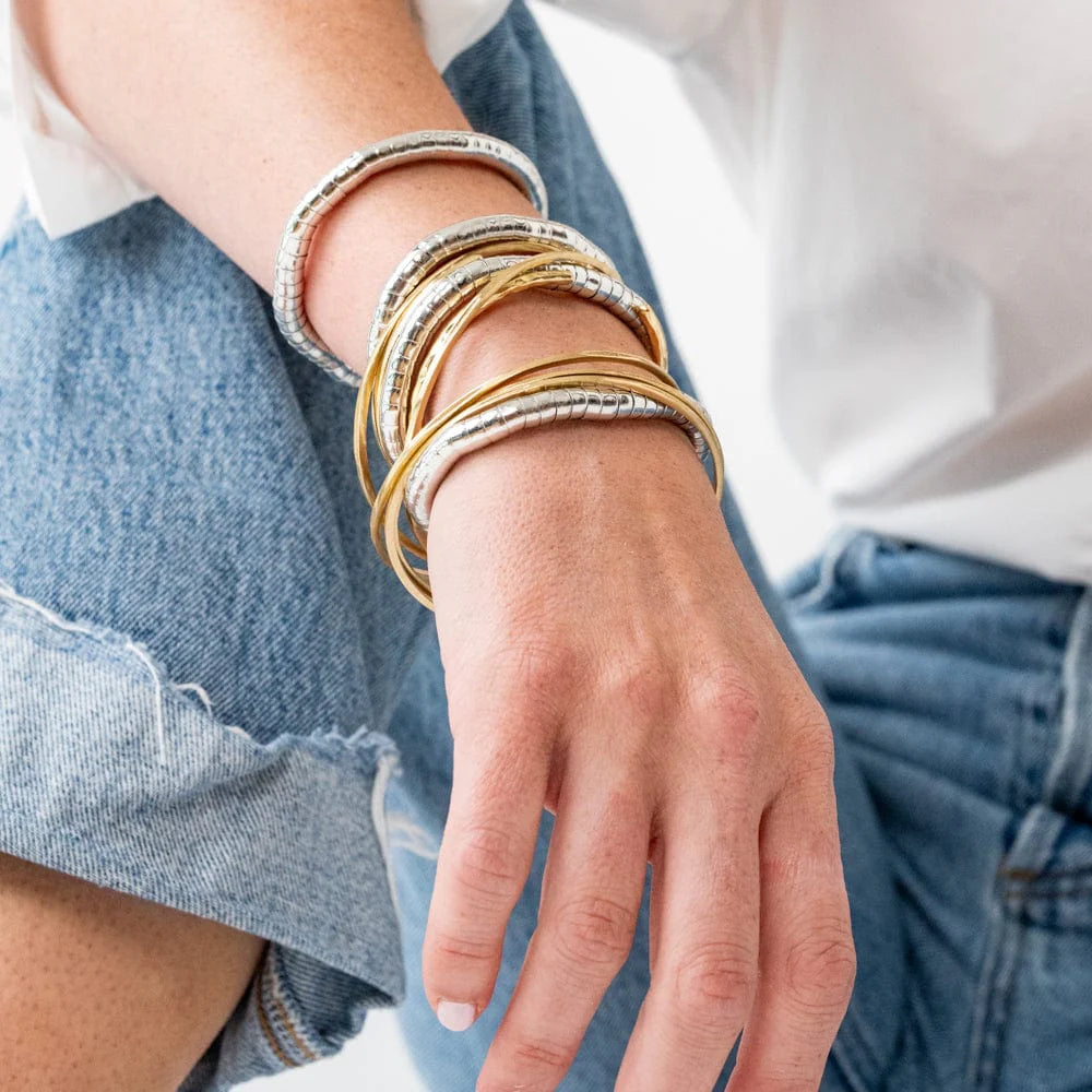 Lucille Round Stretch Bracelet - Silver
