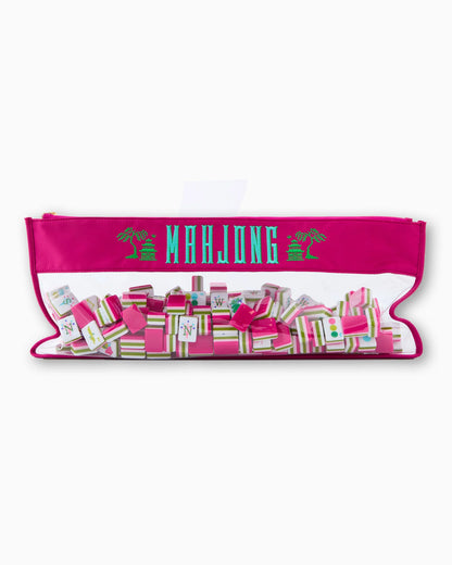 Mahjong Bag - Magenta Pagoda