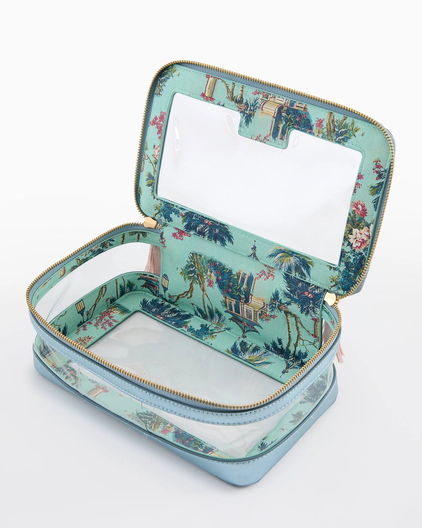 Mahjong Tile Storage Bag - Metallic Light Blue