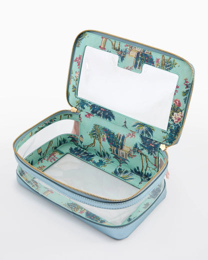 Mahjong Tile Storage Bag - Metallic Light Blue