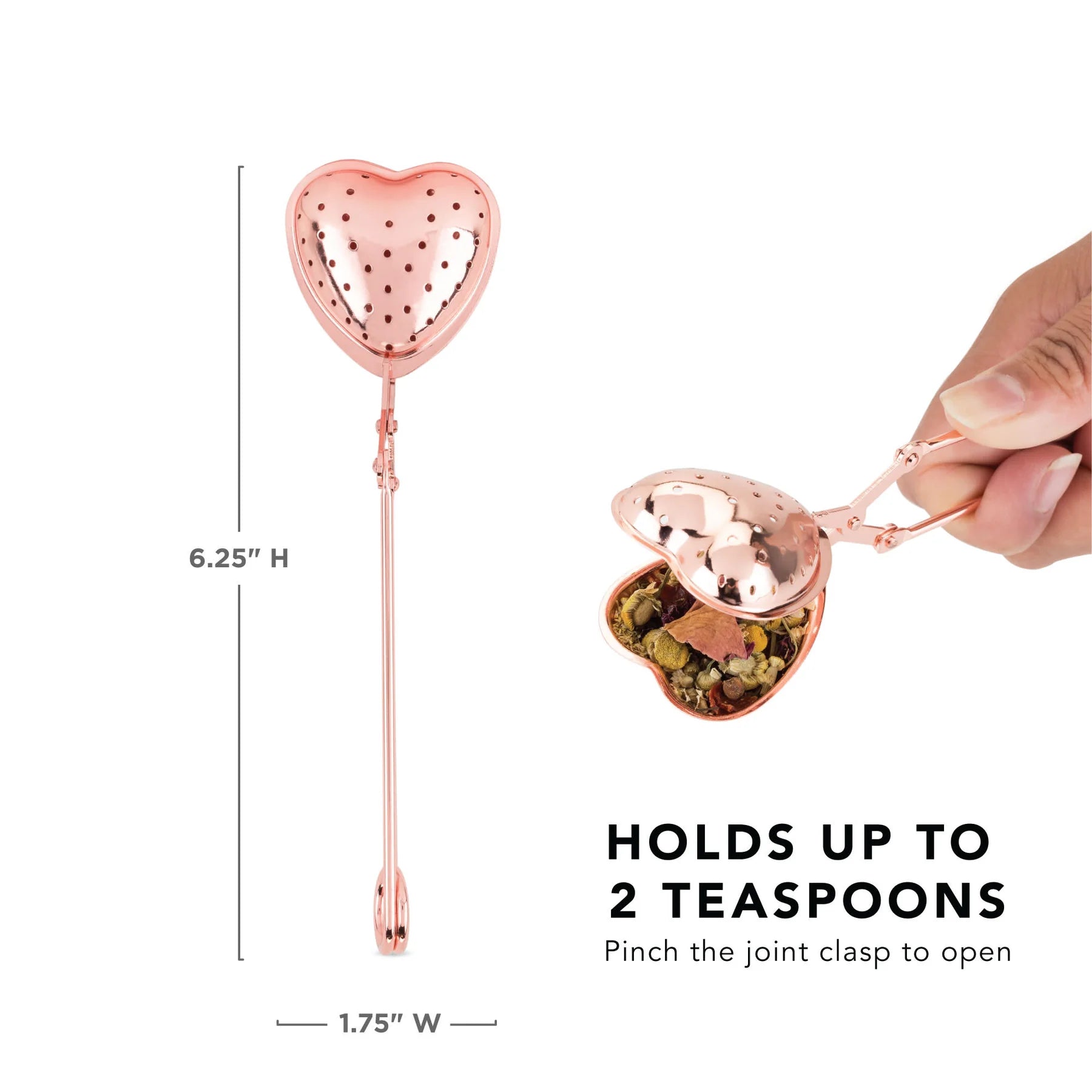Rose Gold Heart Tea Infuser - Thumbnail 4