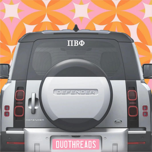 Sorority Car Decal - Pi Phi