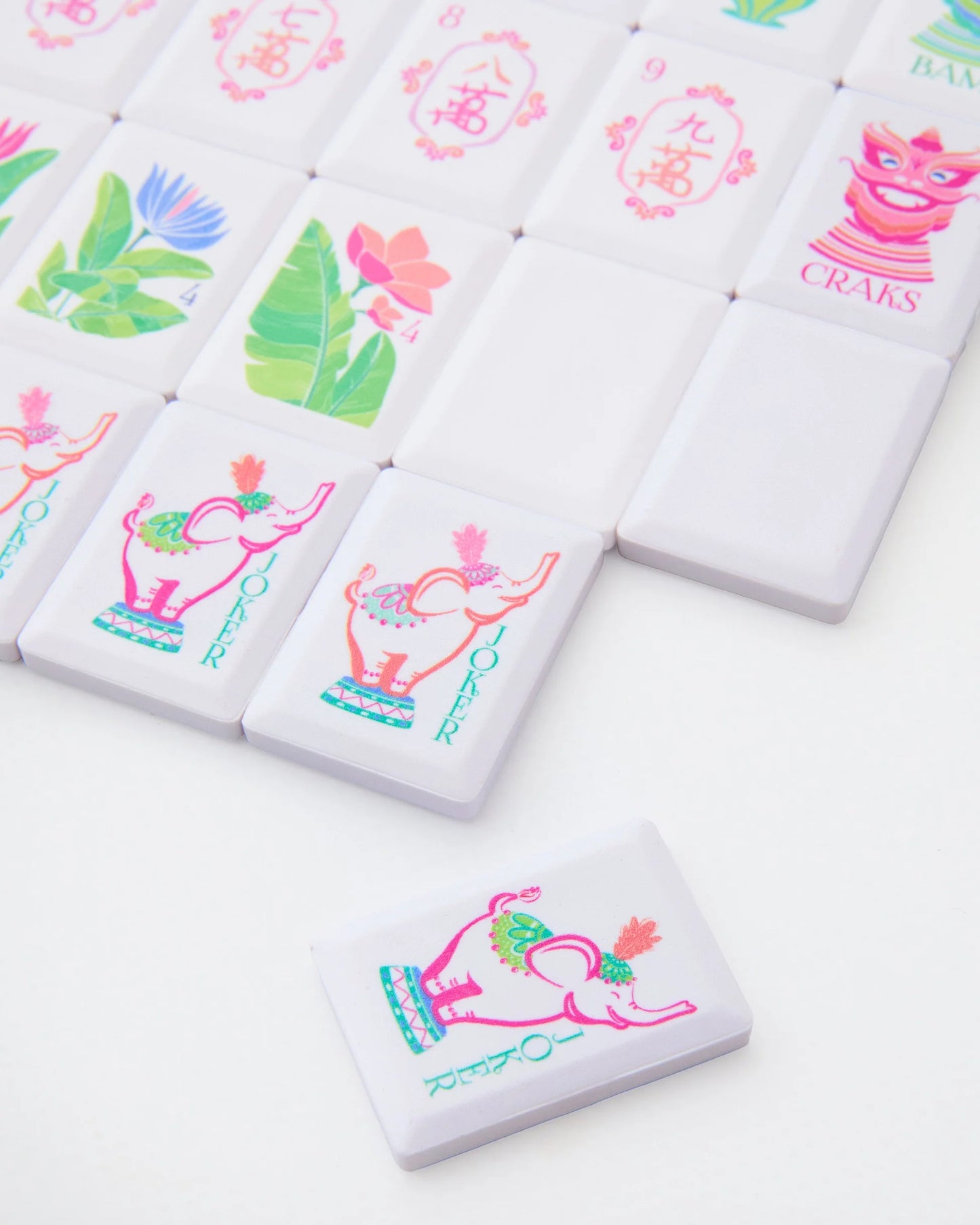 Mahjong Tile Set - Poppy Debutante