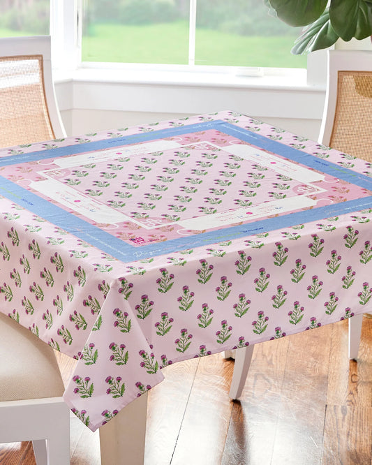 Mahjong Tablecloth - Purple Thistle