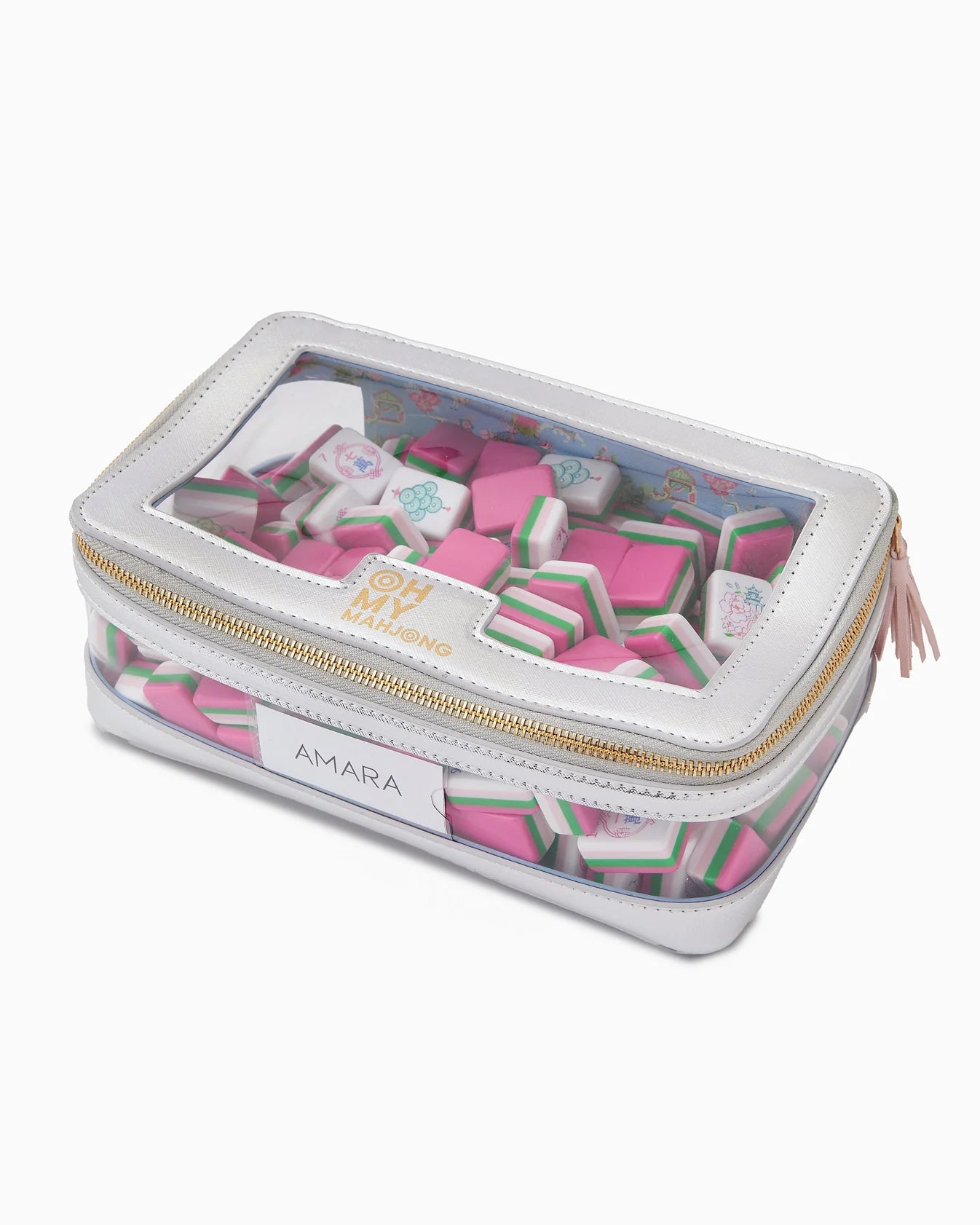Mahjong Tile Storage Bag - Silver