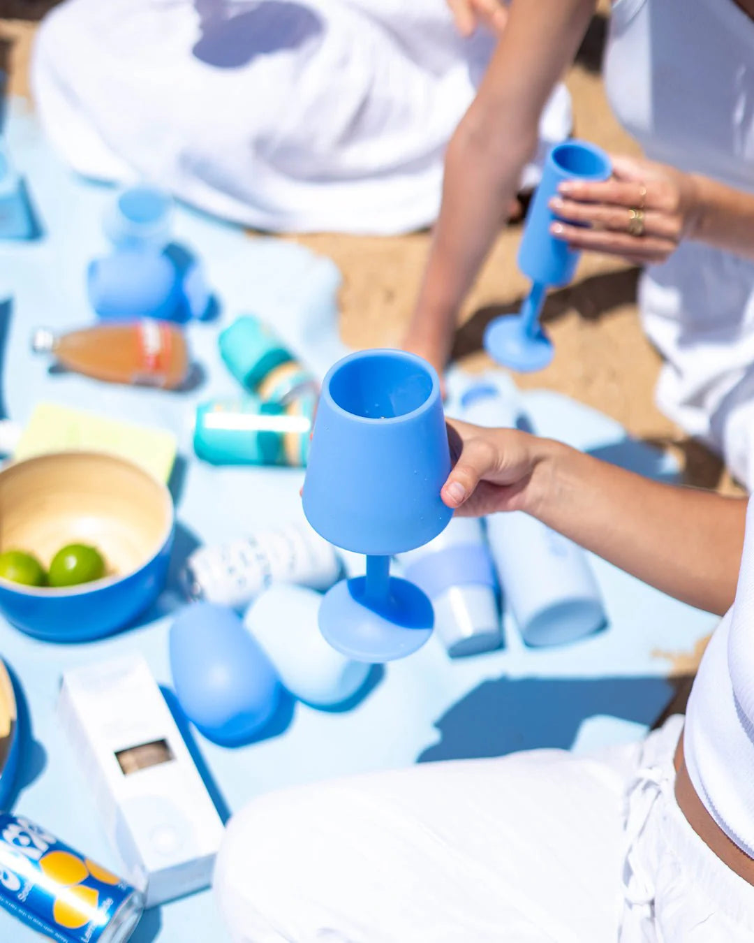 sky + kingfisher | swepp | silicone unbreakable wine glasses