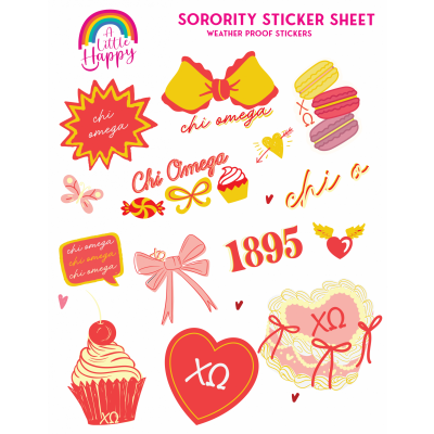 Sorority Sticker Sheet - Chi O