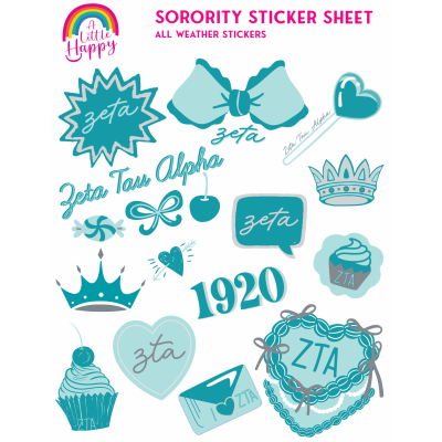 Sorority Sticker Sheet - ZTA