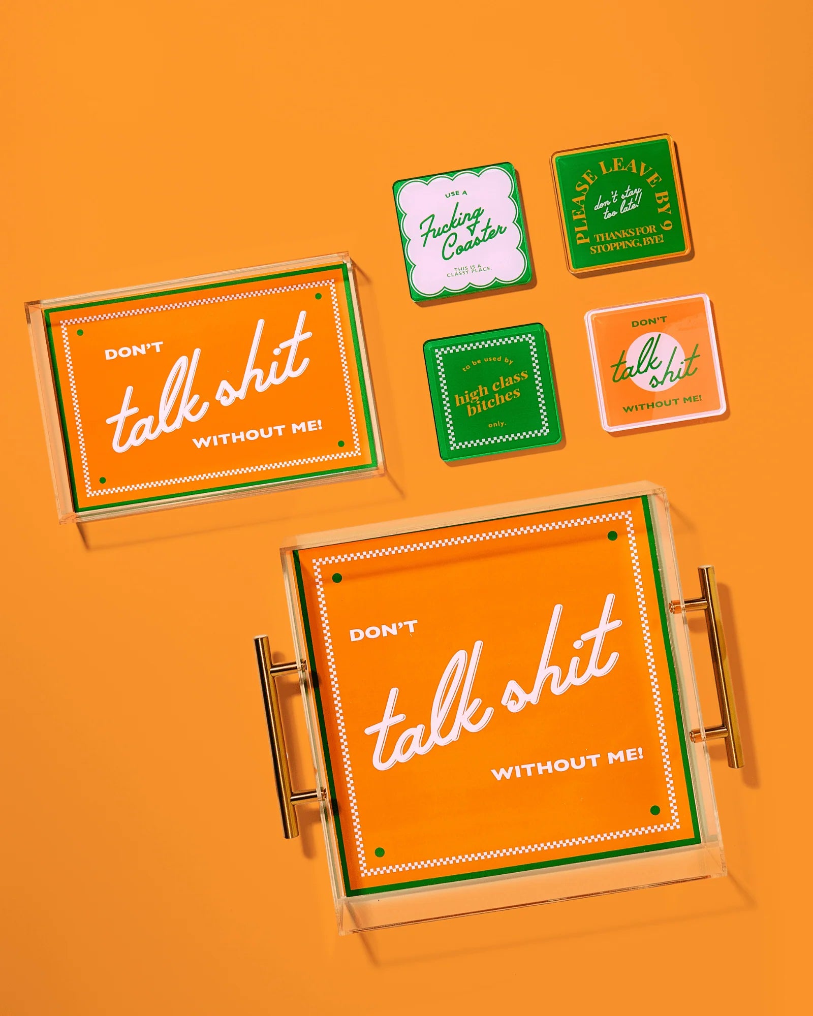 Snarky Orange Coasters