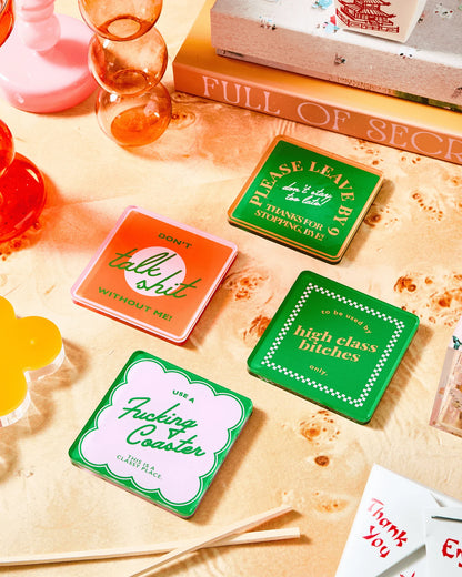Snarky Orange Coasters