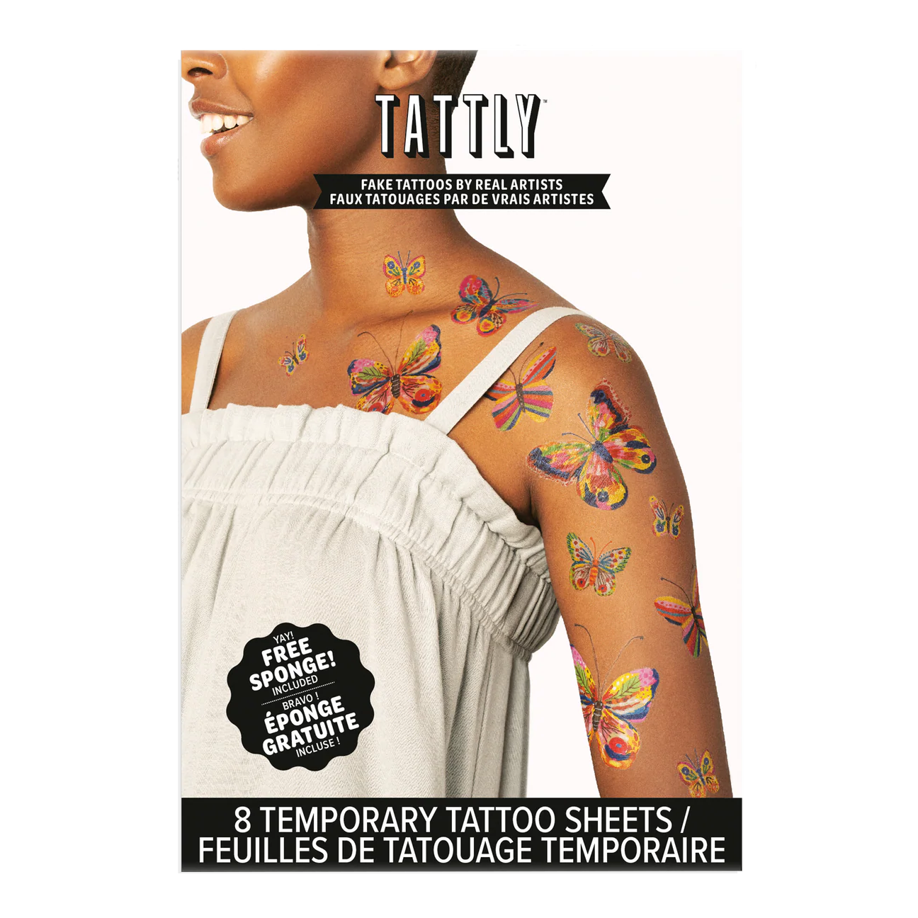 Fluttering Colors Tattoos - Set of 8