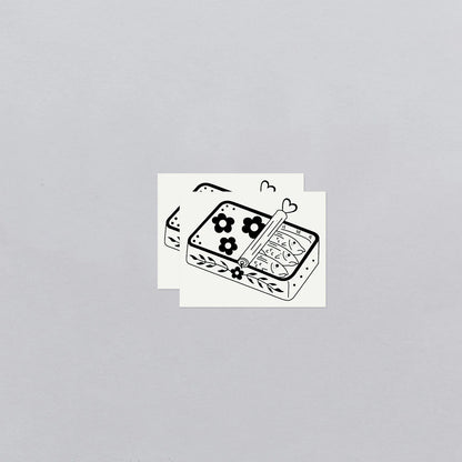 Tinned Fish Tattoo - Set of 2