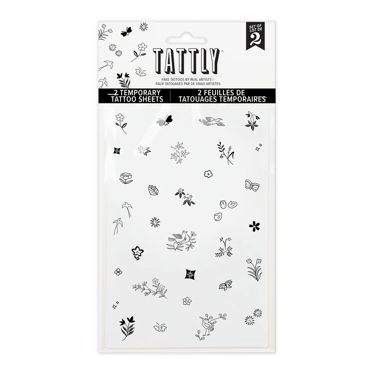 Tiny NatureTattoo Sheet - Set of 2