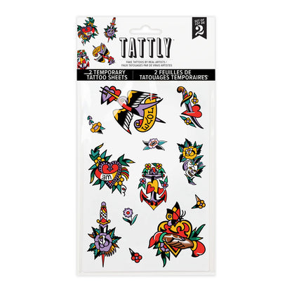 Love Motif Tattoo Sheet - Set of 2