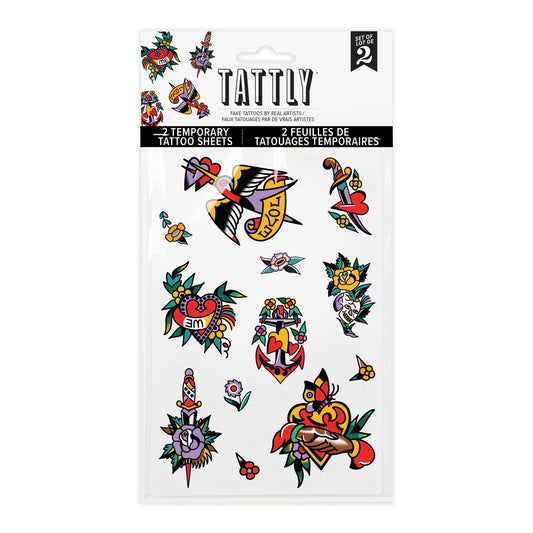 Love Motif Tattoo Sheet - Set of 2