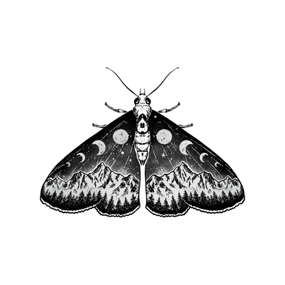 Mystic Moth Tattoo - Set of 2