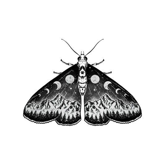 Mystic Moth Tattoo - Set of 2