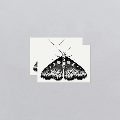 Mystic Moth Tattoo - Set of 2