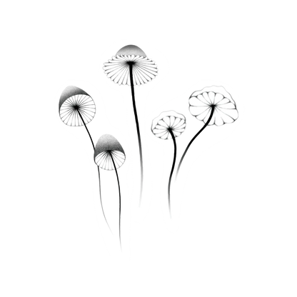 Mushrooms Tattoo - Set of 2