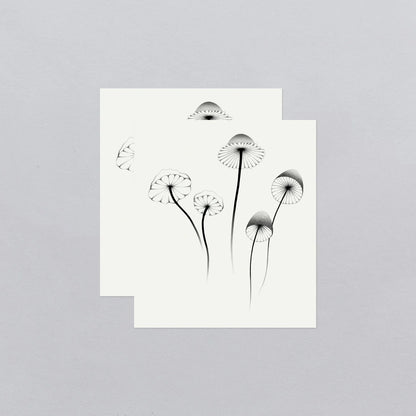 Mushrooms Tattoo - Set of 2