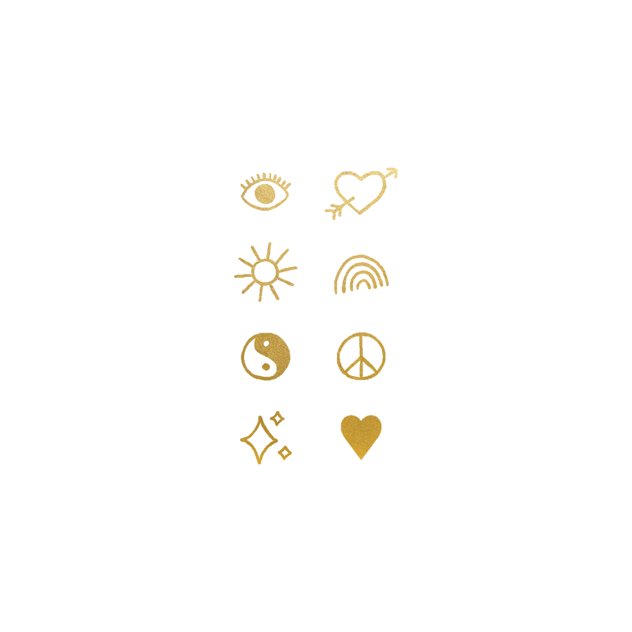 Gold Tattly Flash Tattoo - Set of 2