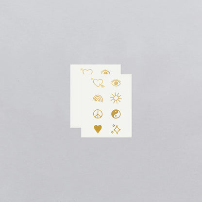 Gold Tattly Flash Tattoo - Set of 2