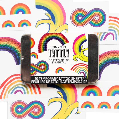 Tiny Rainbow Tattoo Tin - Set of 10