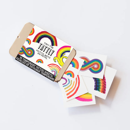 Tiny Rainbow Tattoo Tin - Set of 10