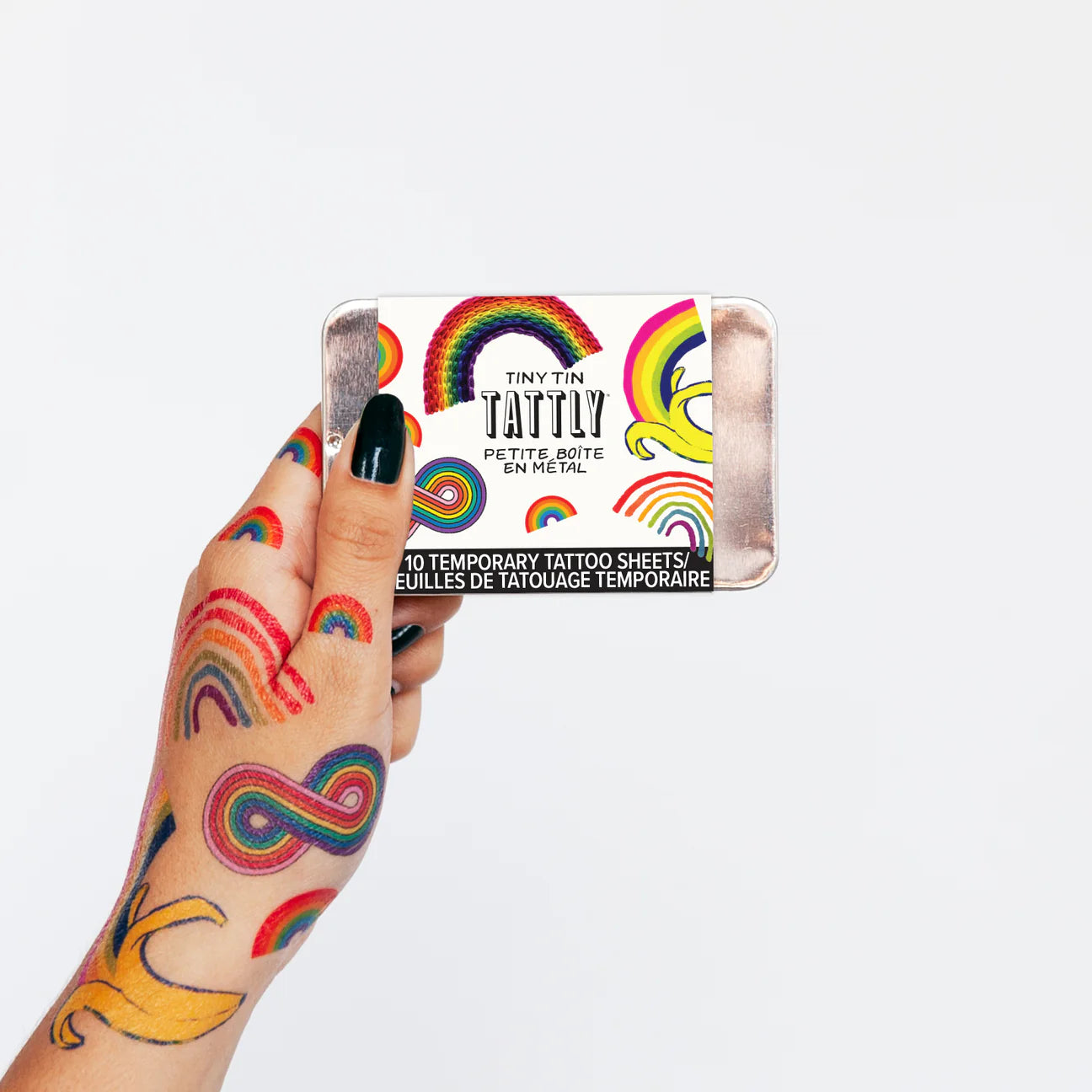 Tiny Rainbow Tattoo Tin - Set of 10