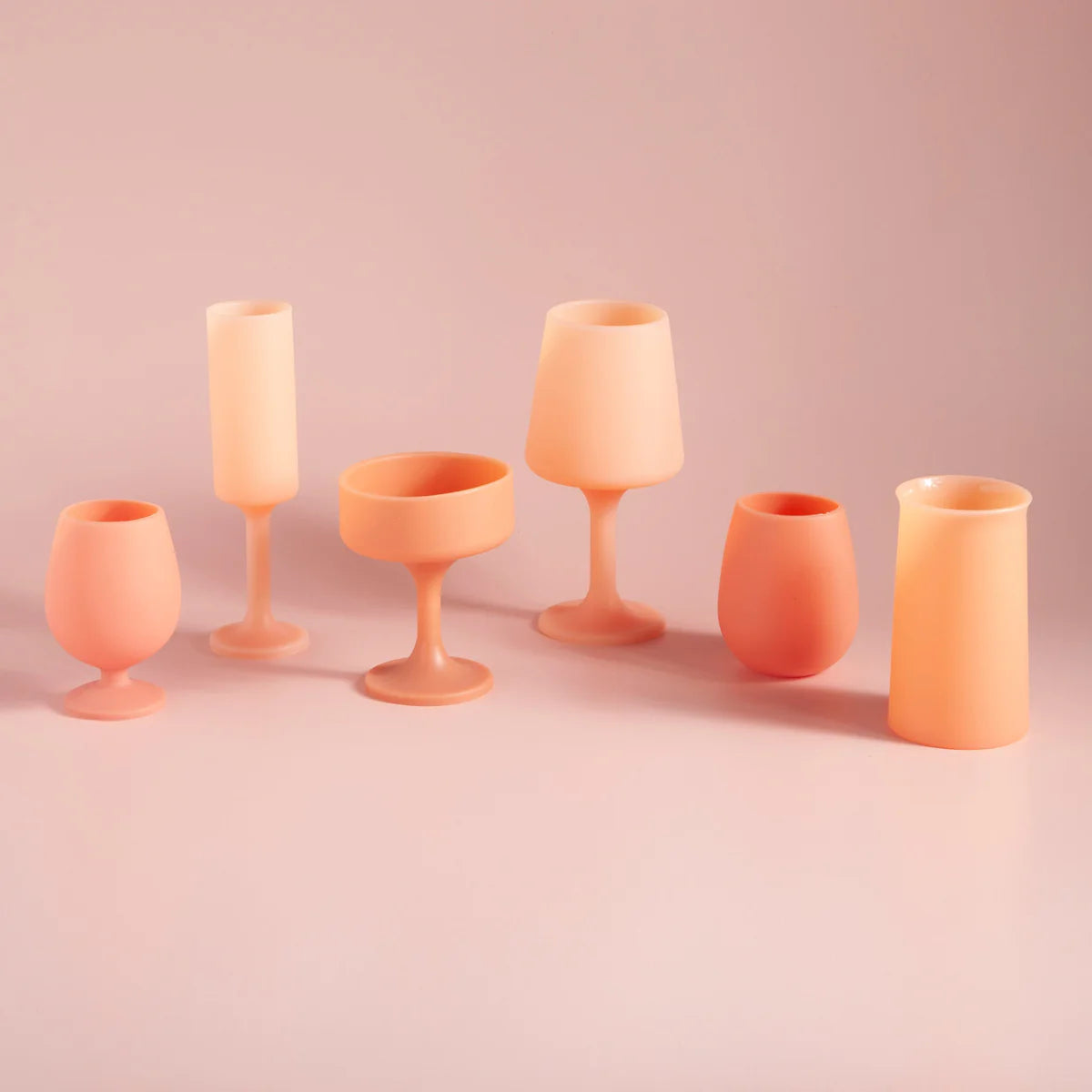 terra + peach | stemm | silicone unbreakable wine glasses