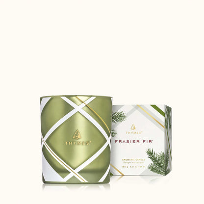Frasier Fir Frosted Plaid Candle - 6.5oz