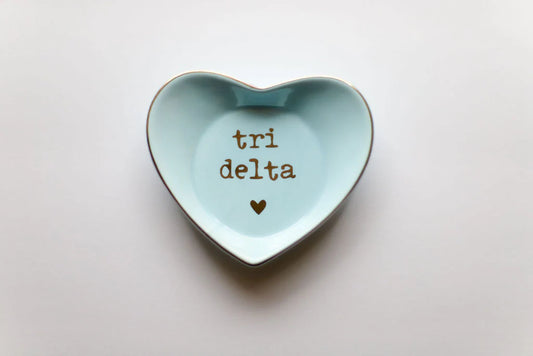 Tri Delta Heart Ring Dish