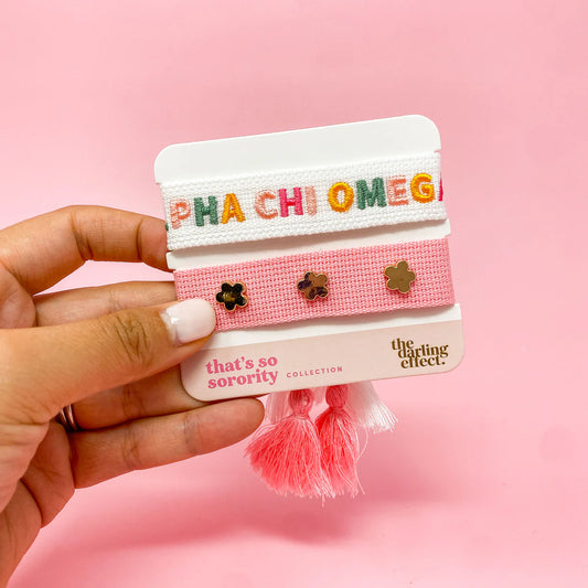 AXO Sorority Woven Bracelet Set