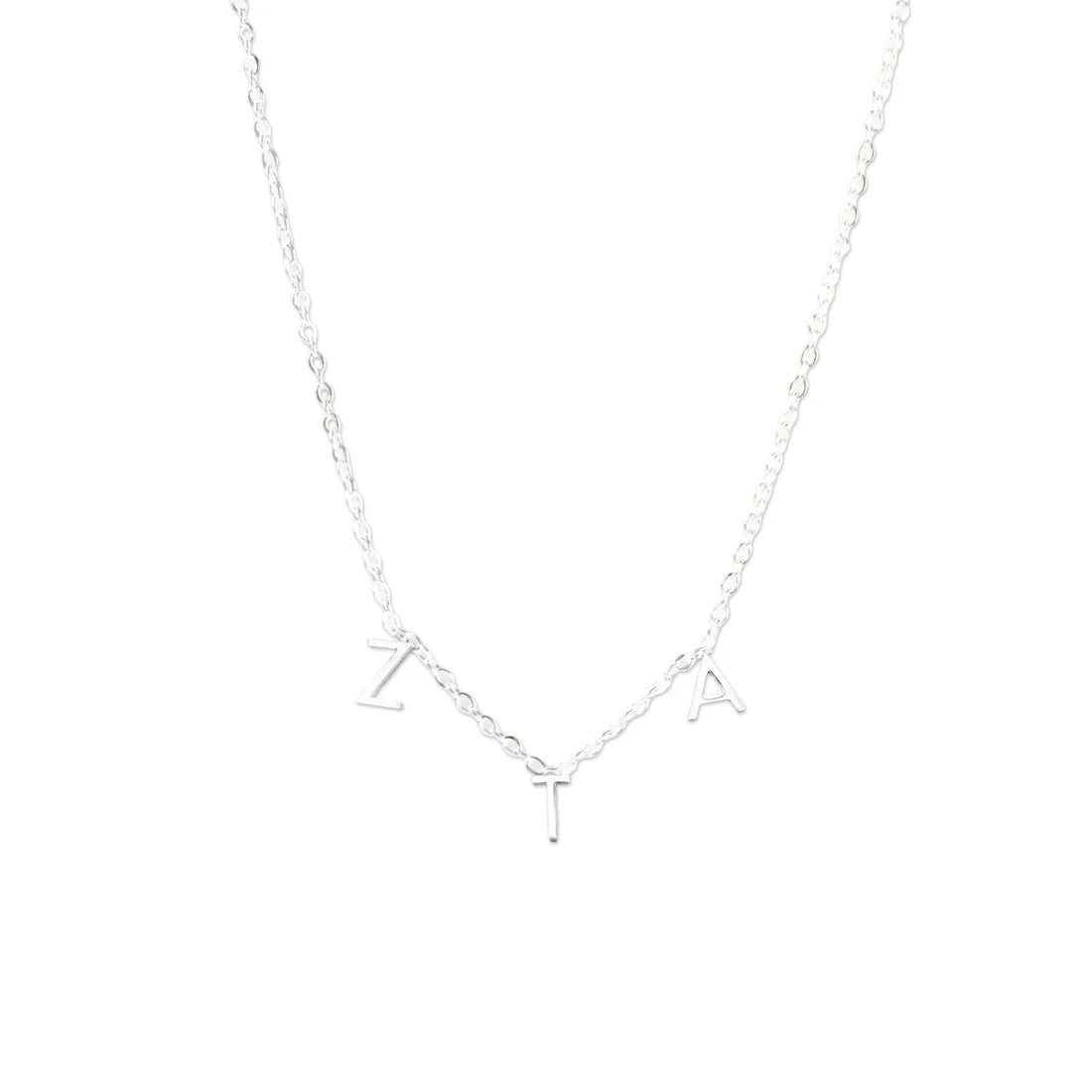 ZTA Silver Letter Necklace