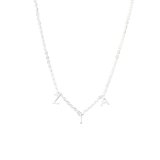 ZTA Silver Letter Necklace