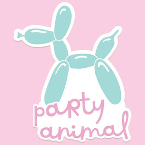 Party Animal Balloon Animal Sticker Decal