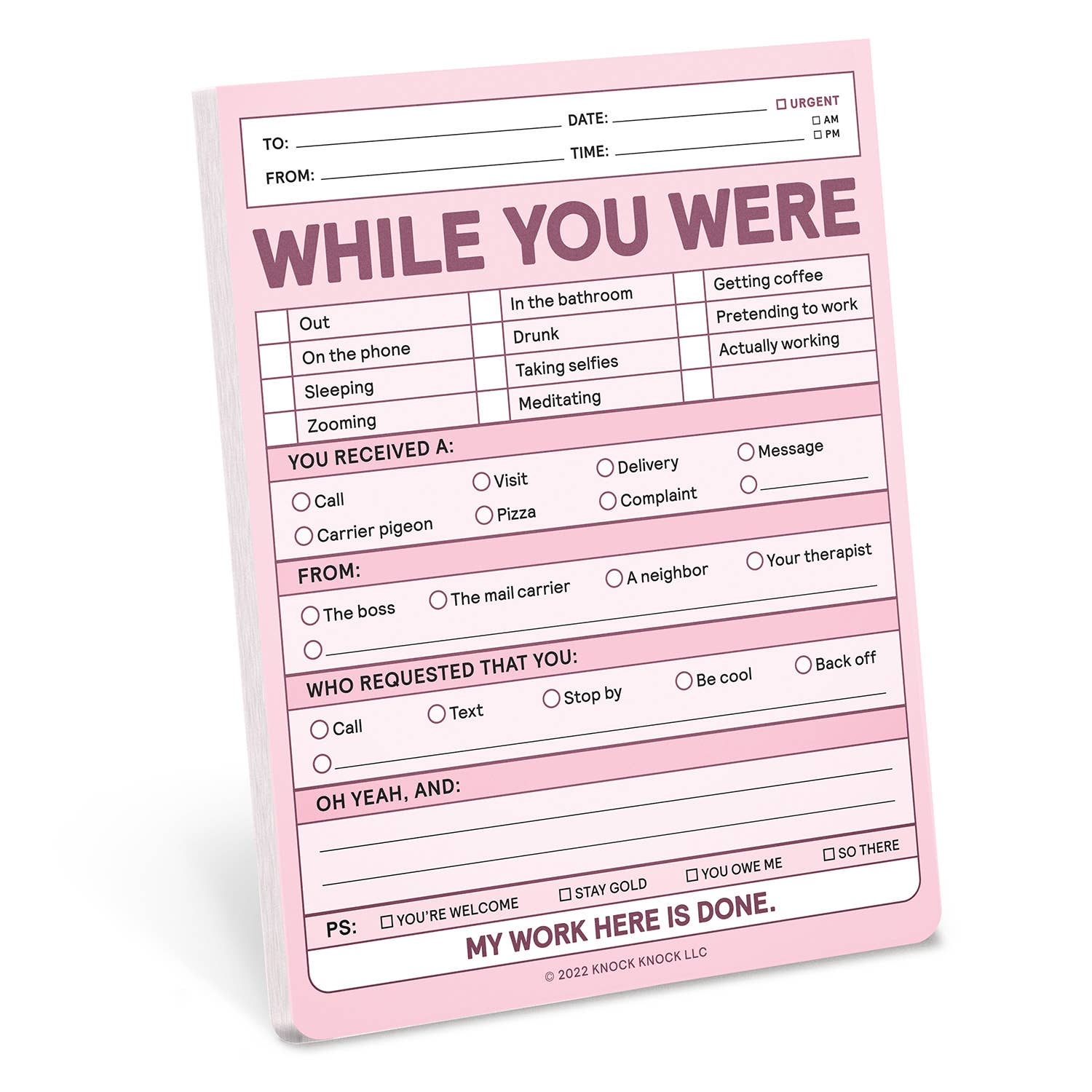 While You Were Nifty Note Pad – A Little Happy